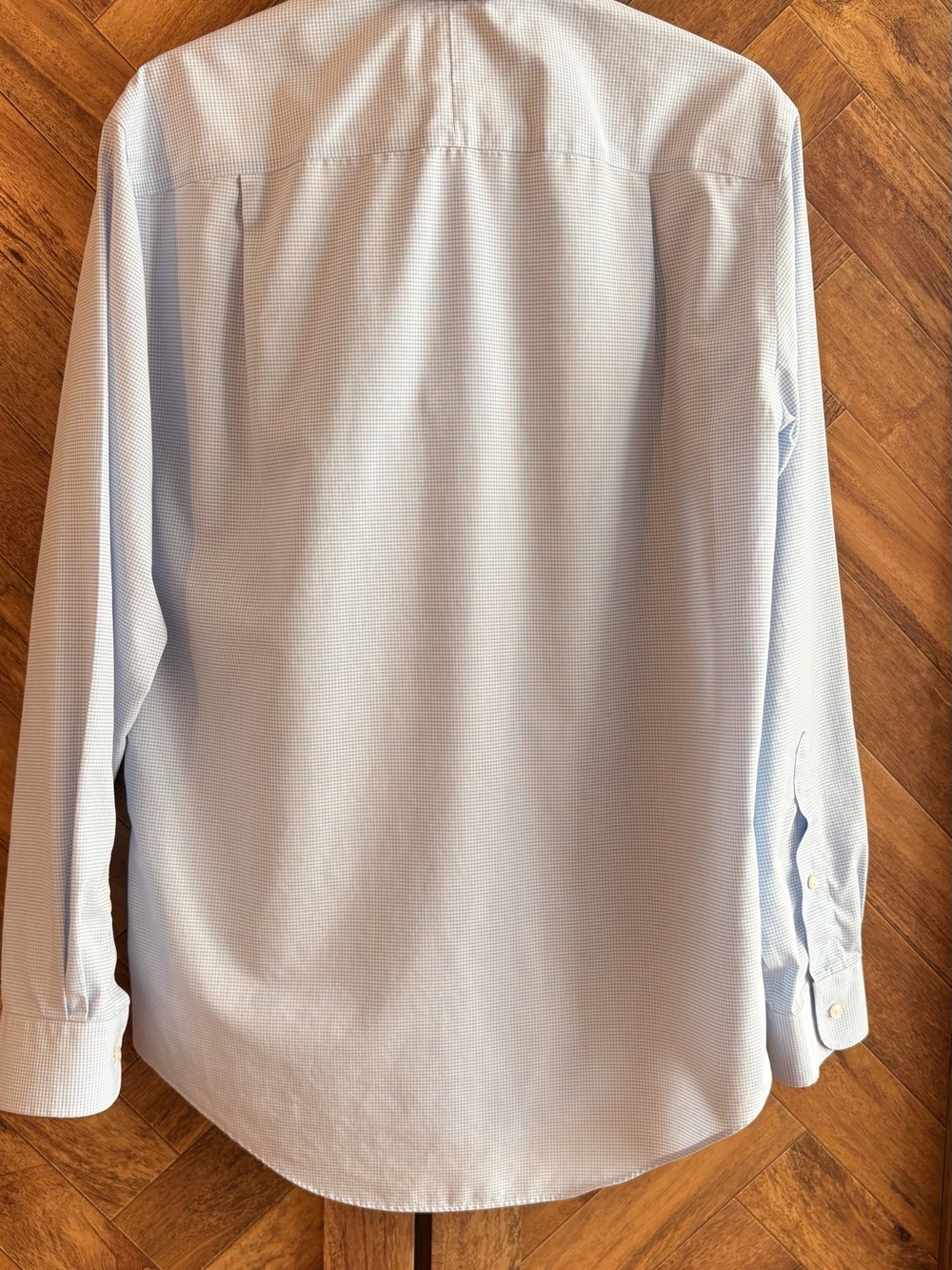 Jos. A. Bank Traveler Men's Dress Shirt with Chest Pocket in Grey and White - Picture 3 of 10